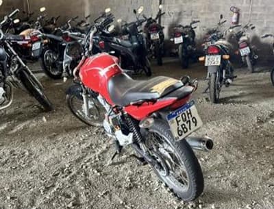 SUCATA - HONDA/CG 160 START; ANO DE FABRICAÇÃO:2020; COR: VERMELHA; PLACA/UF: FQH6B79/SP; — foto do lote